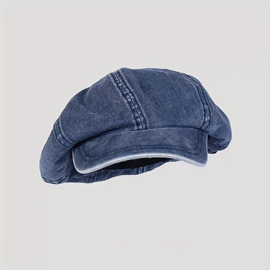 Bauluvio - Damen Vintage Denim Beret Hut