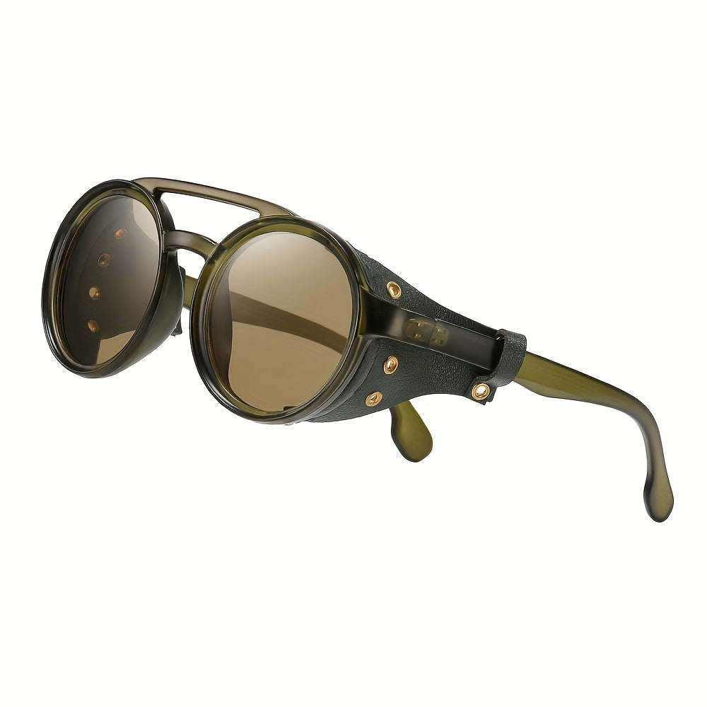 Bauluvio - Retro Steampunk Runde Sonnenbrille