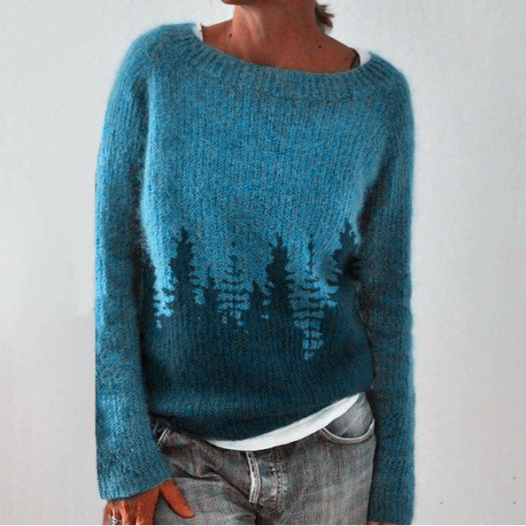 Bauluvio - Bedruckter Strickpullover für Frauen