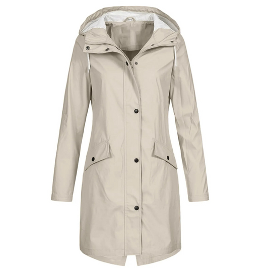 Bauluvio - Langer winddichter Trenchcoat mit Kapuze