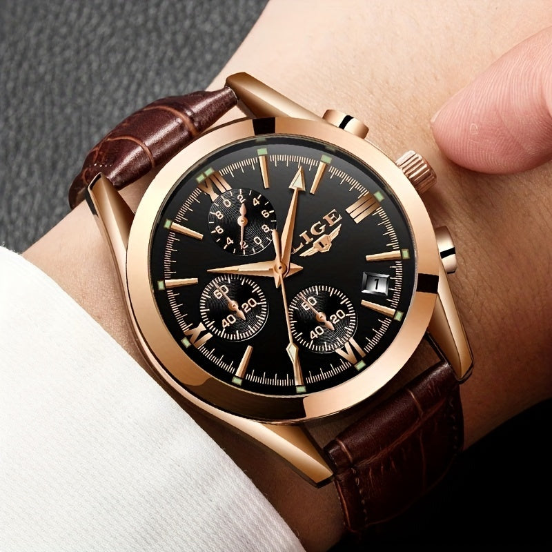 Bauluvio - Herren-Chronograph Quarzuhr