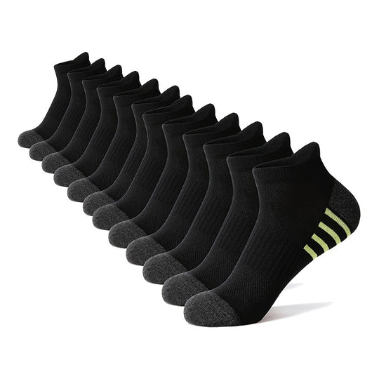 Bauluvio - Lässige gestreifte Sportsocken für Männer (12 Paare)