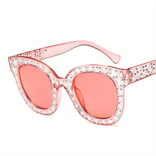 Bauluvio - Damen Cat Eye Luxury Star Sonnenbrille