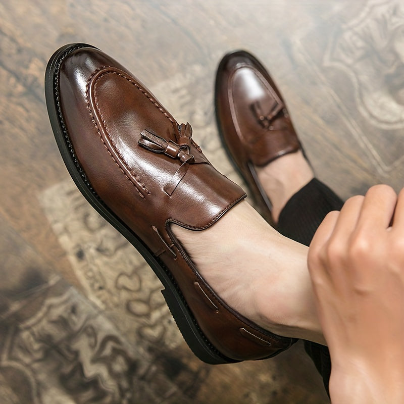 Bauluvio - Vintage Kunstleder Loafer für Männer