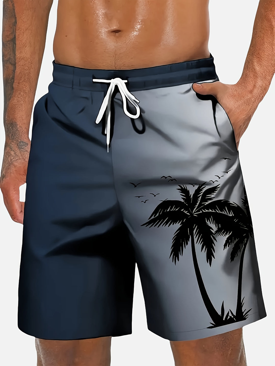 Bauluvio - Kokosnusspalmen-Strandshorts für Männer