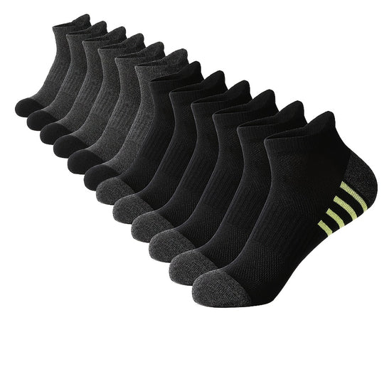 Bauluvio - Lässige gestreifte Sportsocken für Männer (12 Paare)