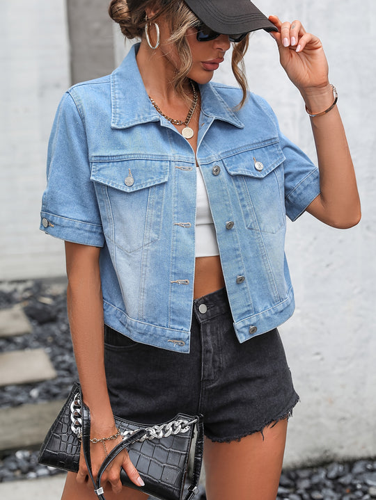 Retro Style Denim Jacke für Frauen