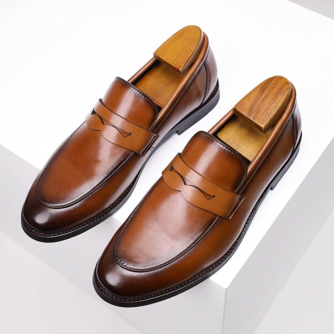 Bauluvio - Herren-Penny-Loafer aus Leder