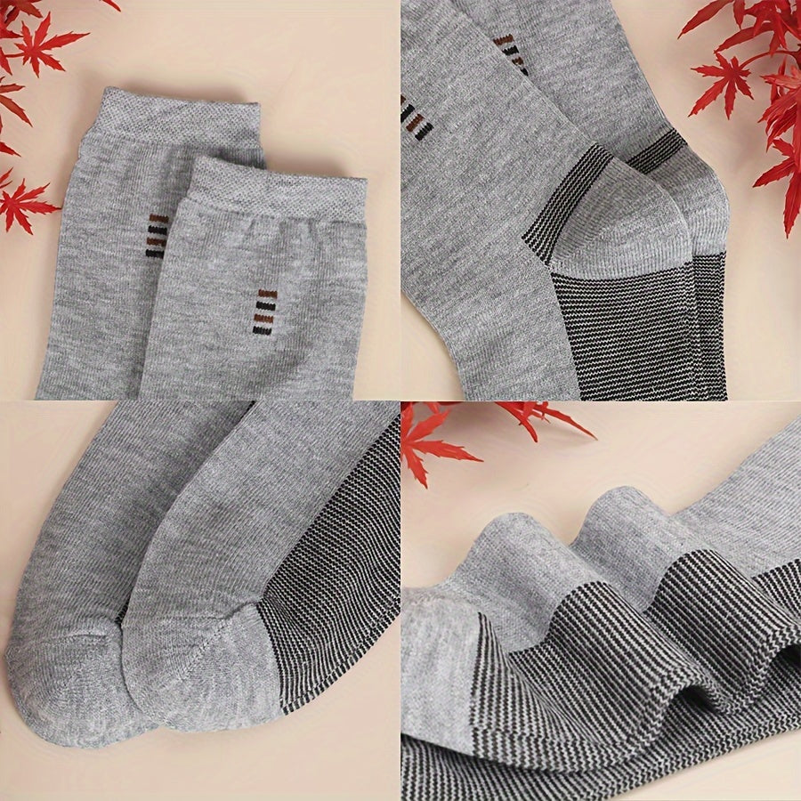 Bauluvio - Trendy Classic Solid Crew Socken für Männer (5 Paar)