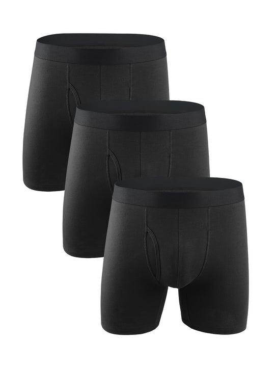 Bauluvio - Baumwoll-Boxershorts für Männer mit langen Beinen (3er-Pack)