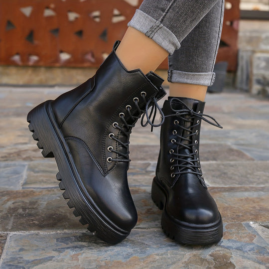 Damen Schnürstiefel Combat Boots