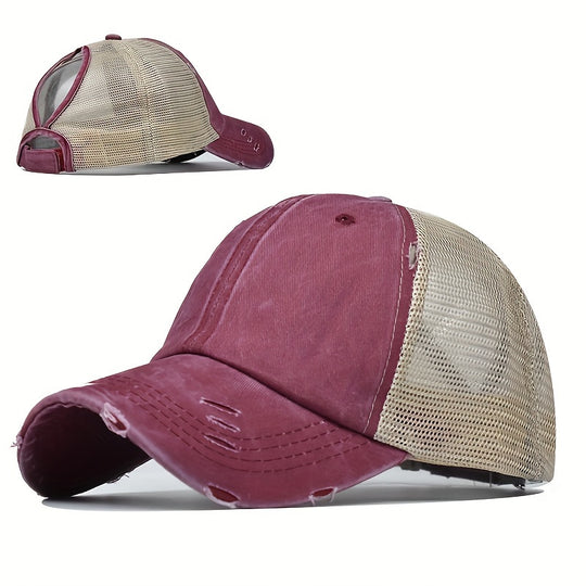 Bauluvio - Pferdeschwanz Mesh Trucker Kappe