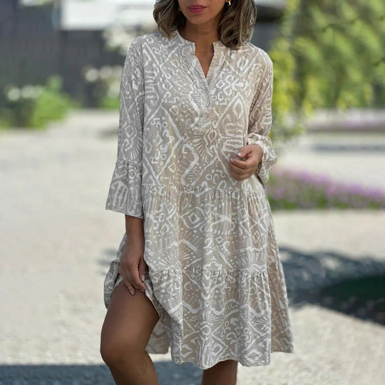 Bauluvio - Boho-Kleid mit Grafikdruck