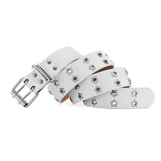 Bauluvio - Star Eyelet Double Pin Buckle Gürtel