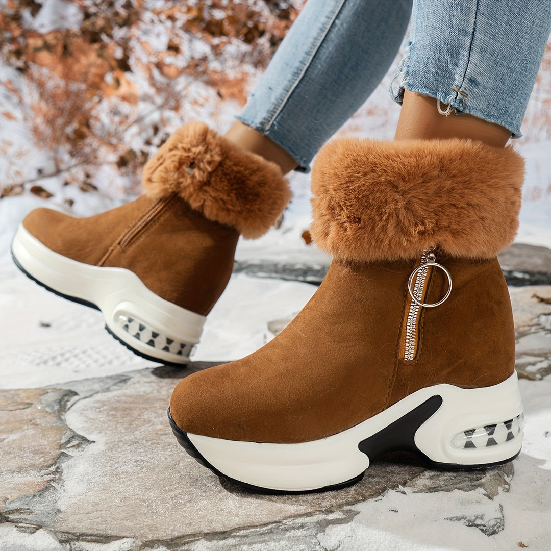 Plateau-Keil-Winterstiefel für Frauen