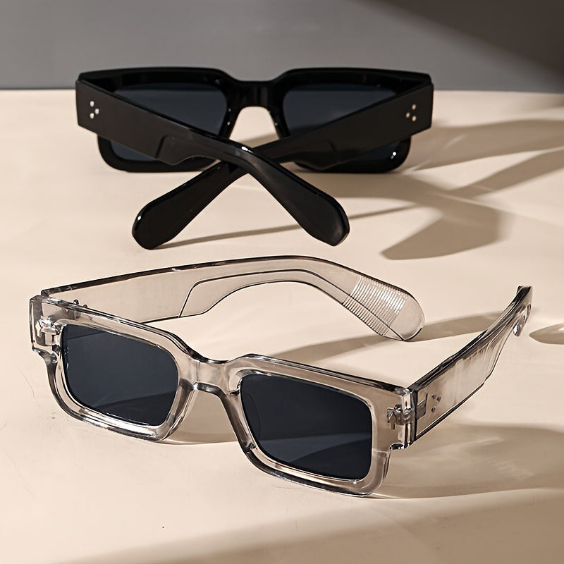 Bauluvio - 2 Stück Retro Square Mode Sonnenbrille