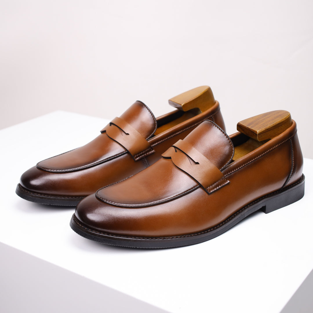 Bauluvio - Herren-Penny-Loafer aus Leder