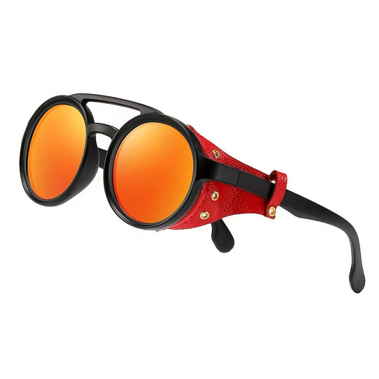 Bauluvio - Retro Steampunk Runde Sonnenbrille