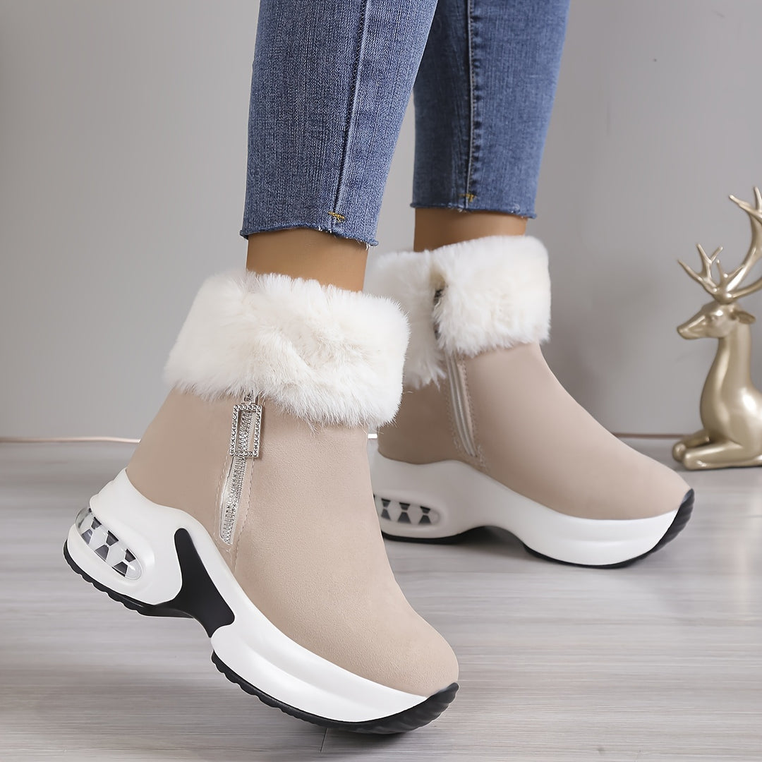 Plateau-Keil-Winterstiefel für Frauen