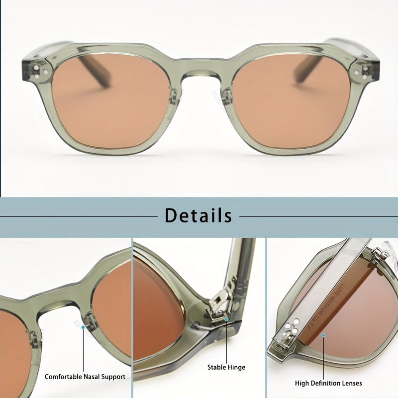 Bauluvio - Retro Round TR90 Polarisierte Sonnenbrille