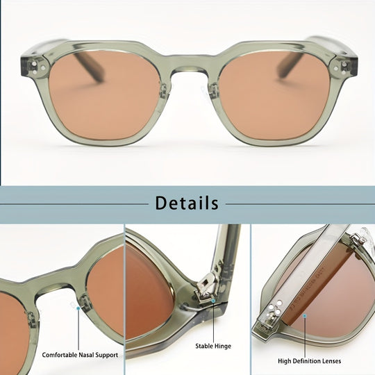 Bauluvio - Retro Round TR90 Polarisierte Sonnenbrille