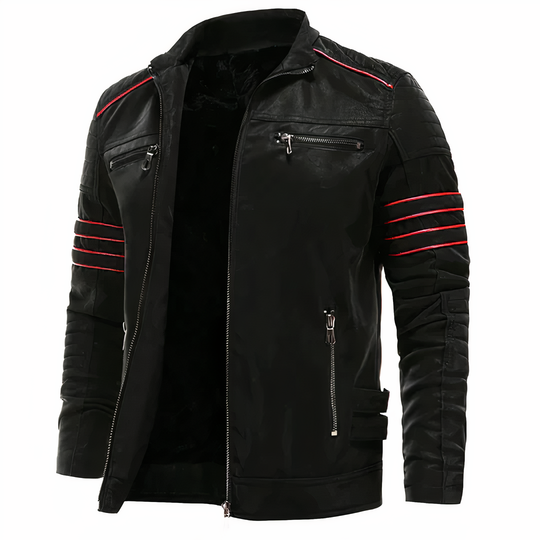 Bauluvio - Biker-Jacke mit Stehkragen für Männer