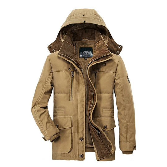 Bauluvio - Herren-Winterjacke mit Kapuze aus Fleece