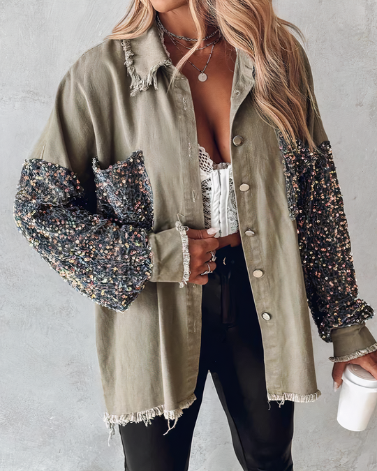 Bauluvio - Jacke mit Vintage-Saum für Frauen