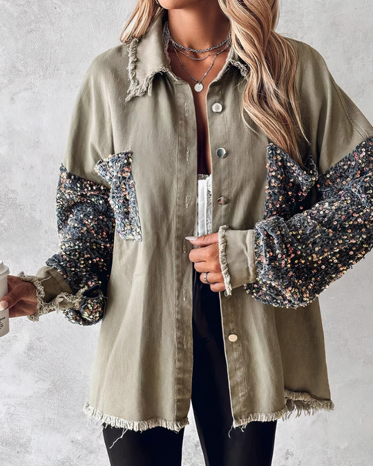 Bauluvio - Jacke mit Vintage-Saum für Frauen