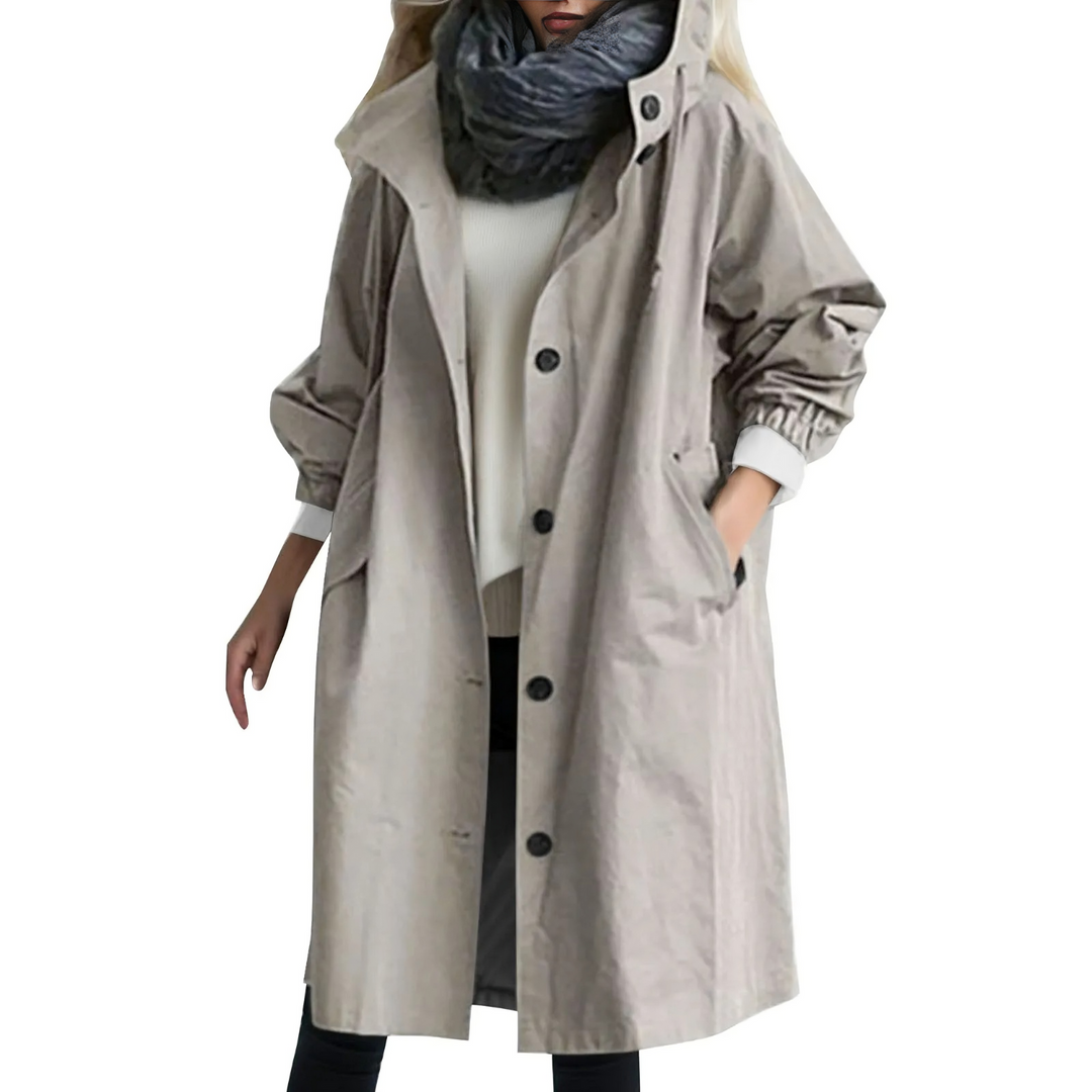 Bauluvio - Winddichter Trenchcoat mit Kapuze