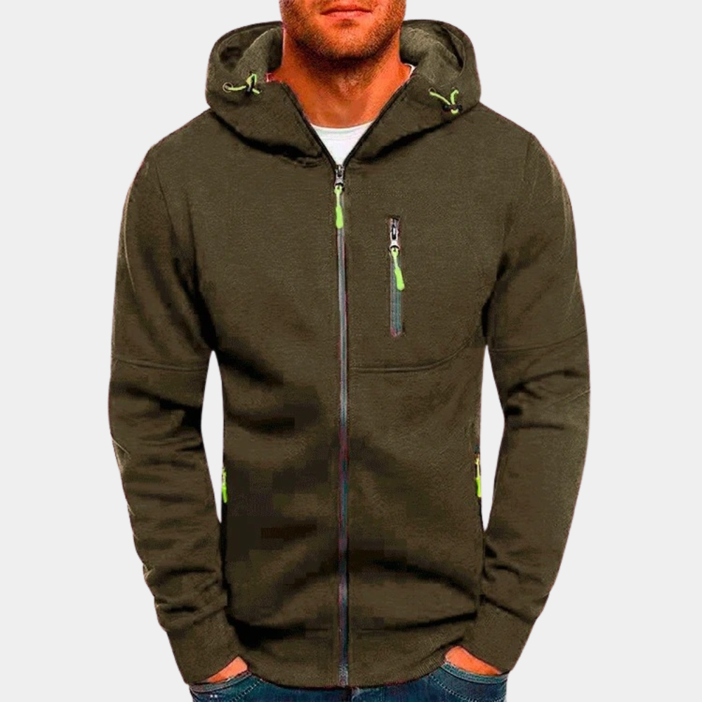 Bauluvio - Herren Zip-Up Hoodie