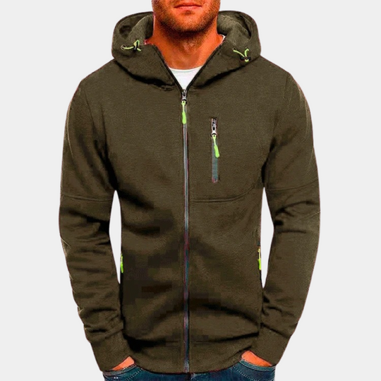 Bauluvio - Herren Zip-Up Hoodie