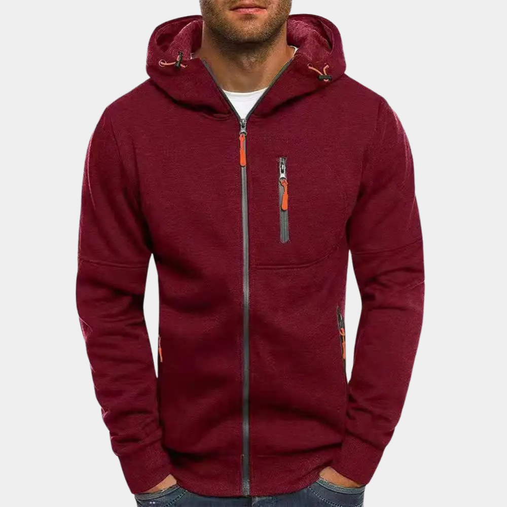 Bauluvio - Herren Zip-Up Hoodie