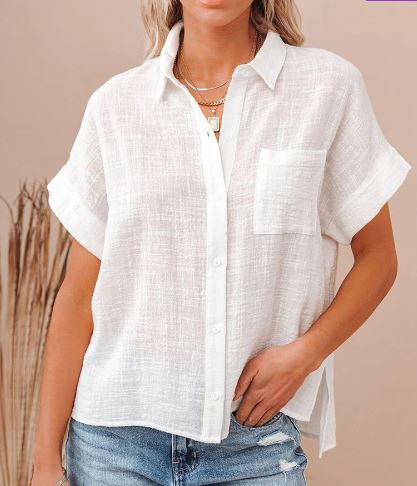 Bauluvio - Damen Sommer Casual Bluse