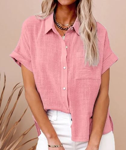 Bauluvio - Damen Sommer Casual Bluse