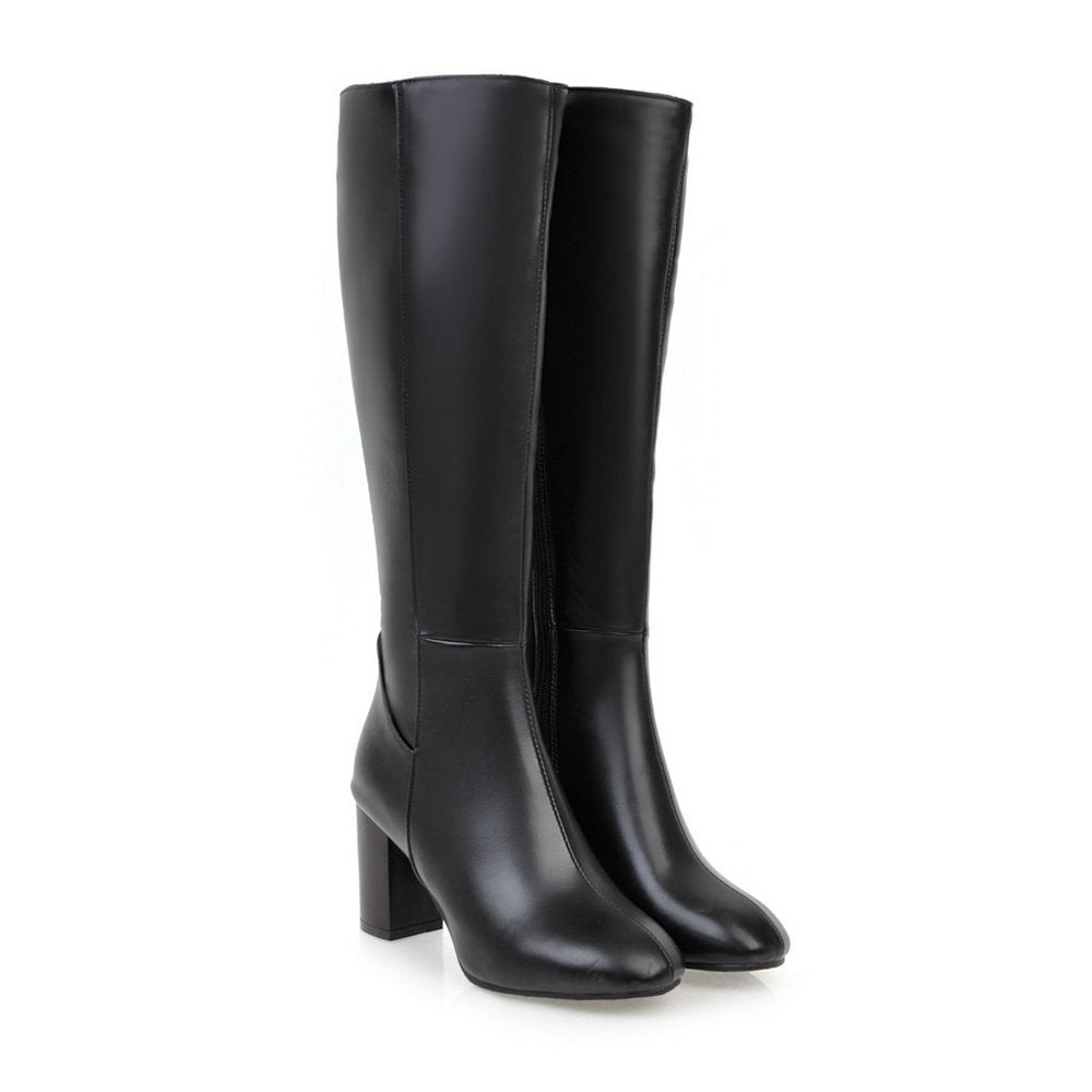 Damen High knee Lederstiefel