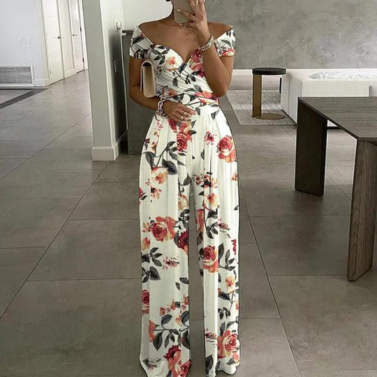 Damen Maxi Off-Shoulder Jumpsuit