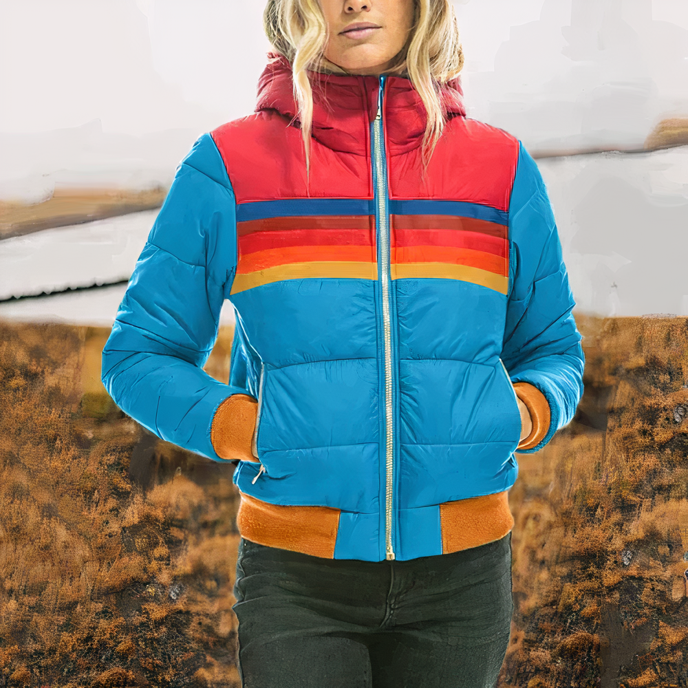 Bauluvio - Bunte Winterjacke für Frauen