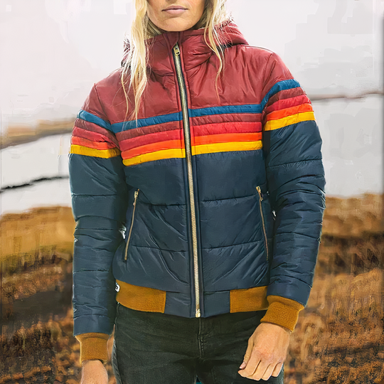 Bauluvio - Bunte Winterjacke für Frauen