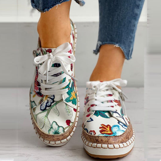 Bauluvio - Orthopädische Floral Sneakers für Frauen