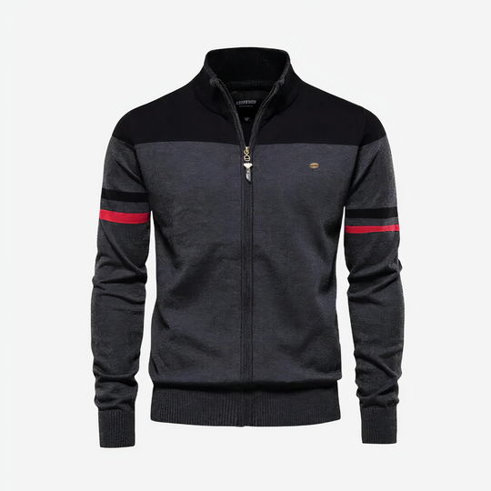 Bauluvio - Klassische Zip Up Jacke für Männer