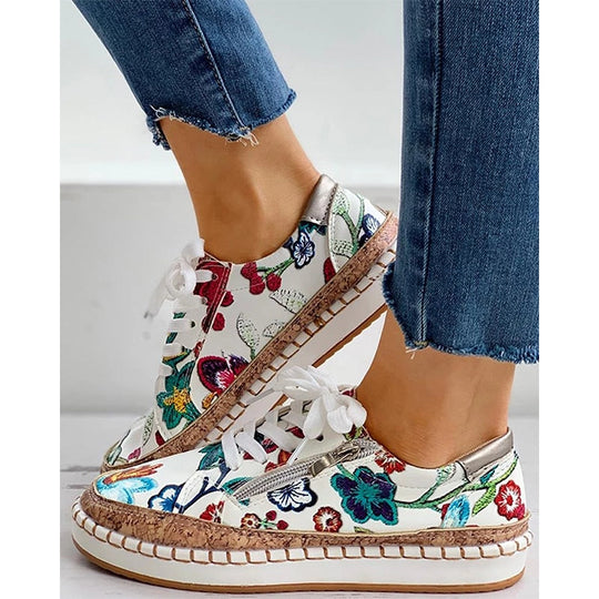 Bauluvio - Orthopädische Floral Sneakers für Frauen