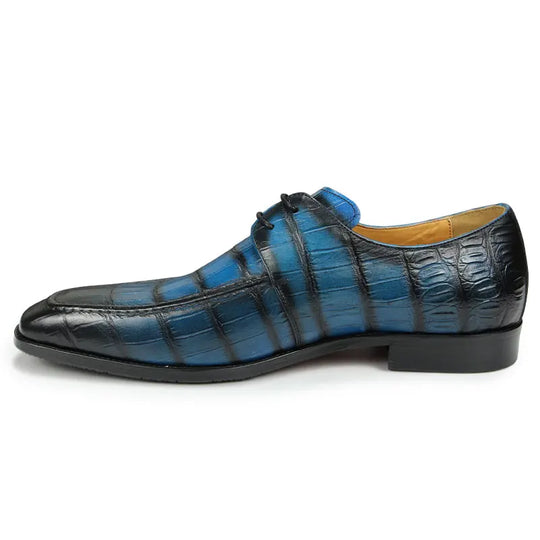 Bauluvio - Neu Derby Print Herrenschuhe