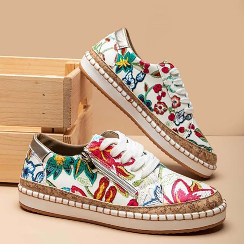 Bauluvio - Orthopädische Floral Sneakers für Frauen