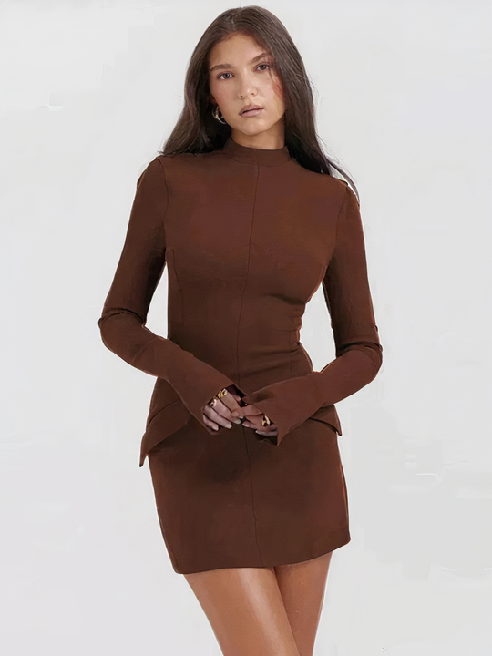 Bauluvio - Langärmeliges Bodycon-Kleid für Frauen