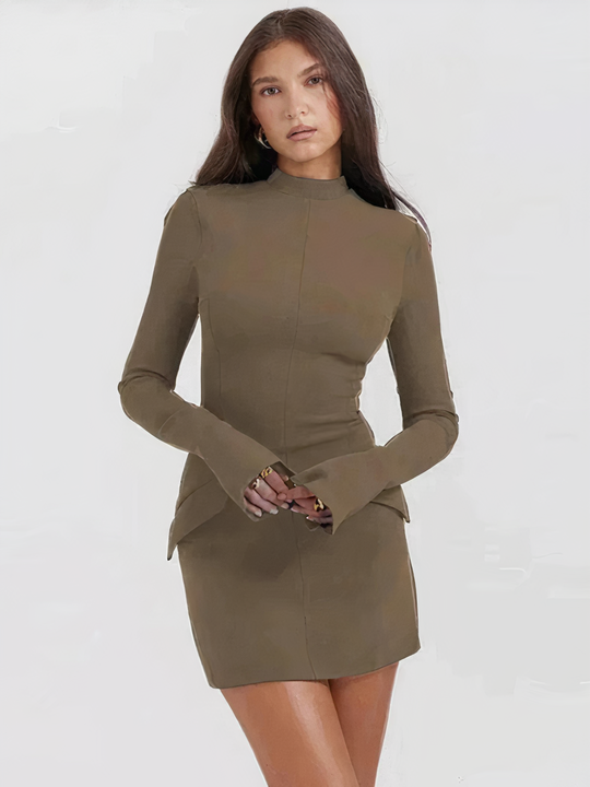 Bauluvio - Langärmeliges Bodycon-Kleid für Frauen