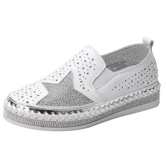 Bauluvio - Flache Espadrilles mit kristallbesetzter Sohle