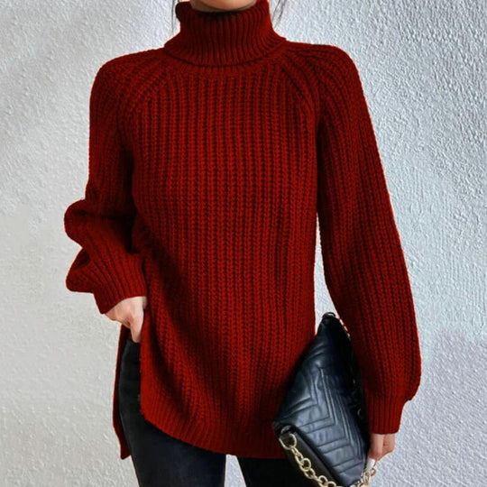 Eleganter Damen-Rollkragenpullover