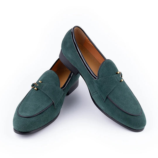 Bauluvio - Luxe Loafers aus Wildleder mit Schnalle