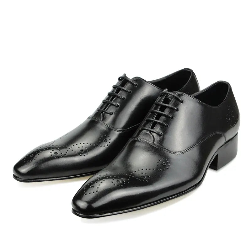 Bauluvio - Schwarze Kleid Schuhe Oxfords für Männer